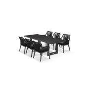 Modena Ceramic Table With Serang Chairs 7pc gallery detail image