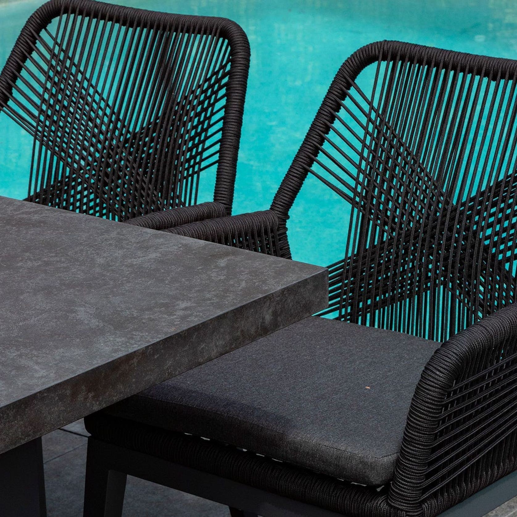 Modena Ceramic Table With Serang Chairs 7pc gallery detail image