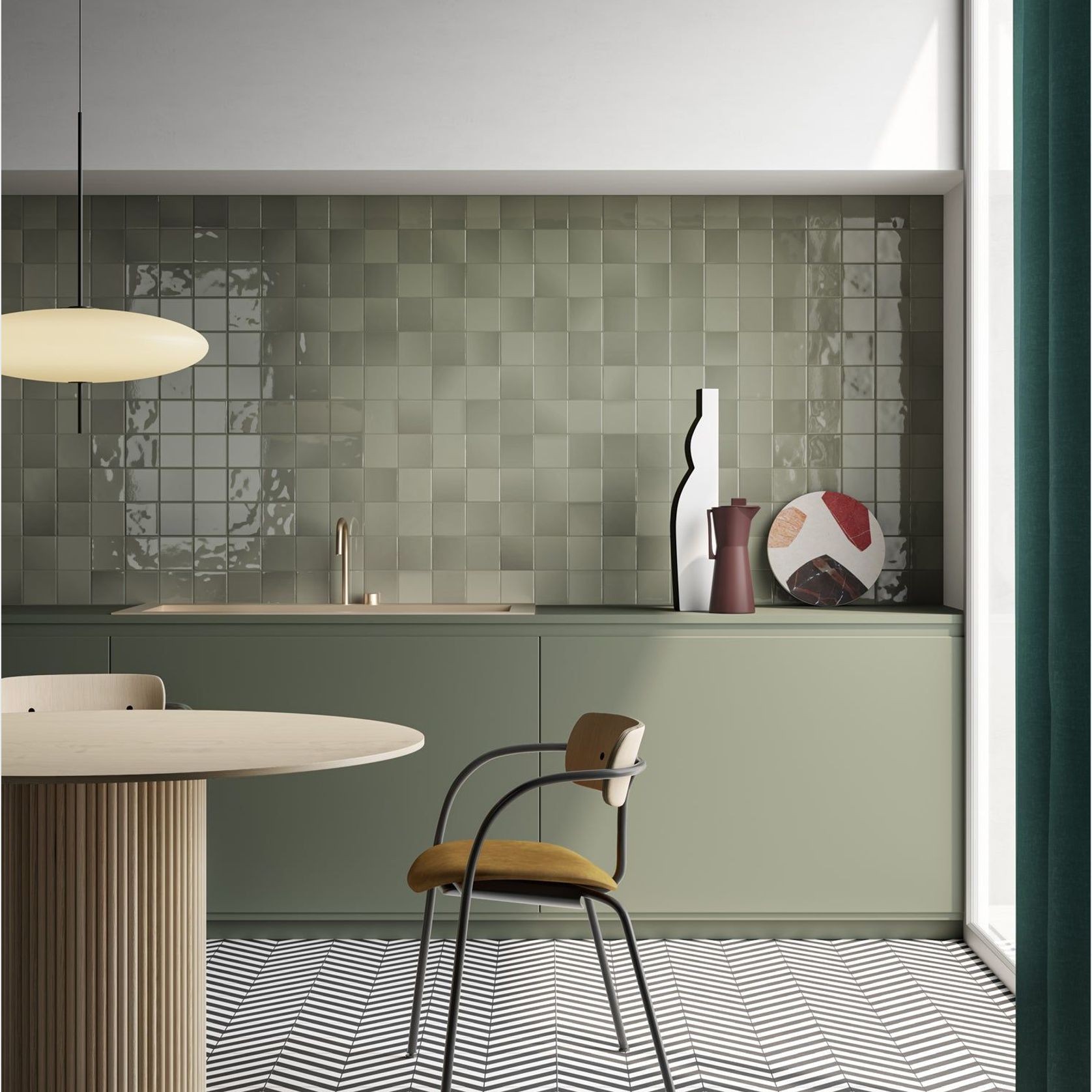 Rebel Moss Gloss 100x100mm gallery detail image