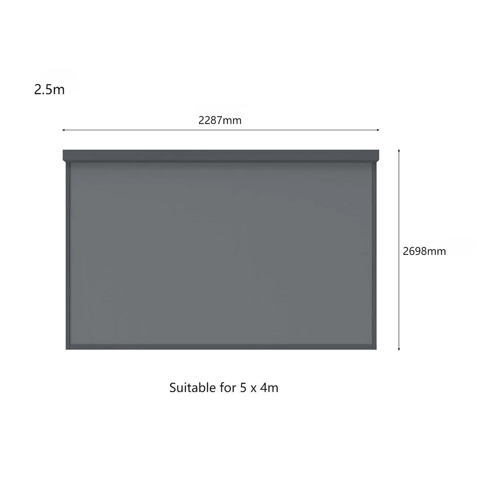 Motorised Blind For Caribbean Wall Mounted Pergola gallery detail image