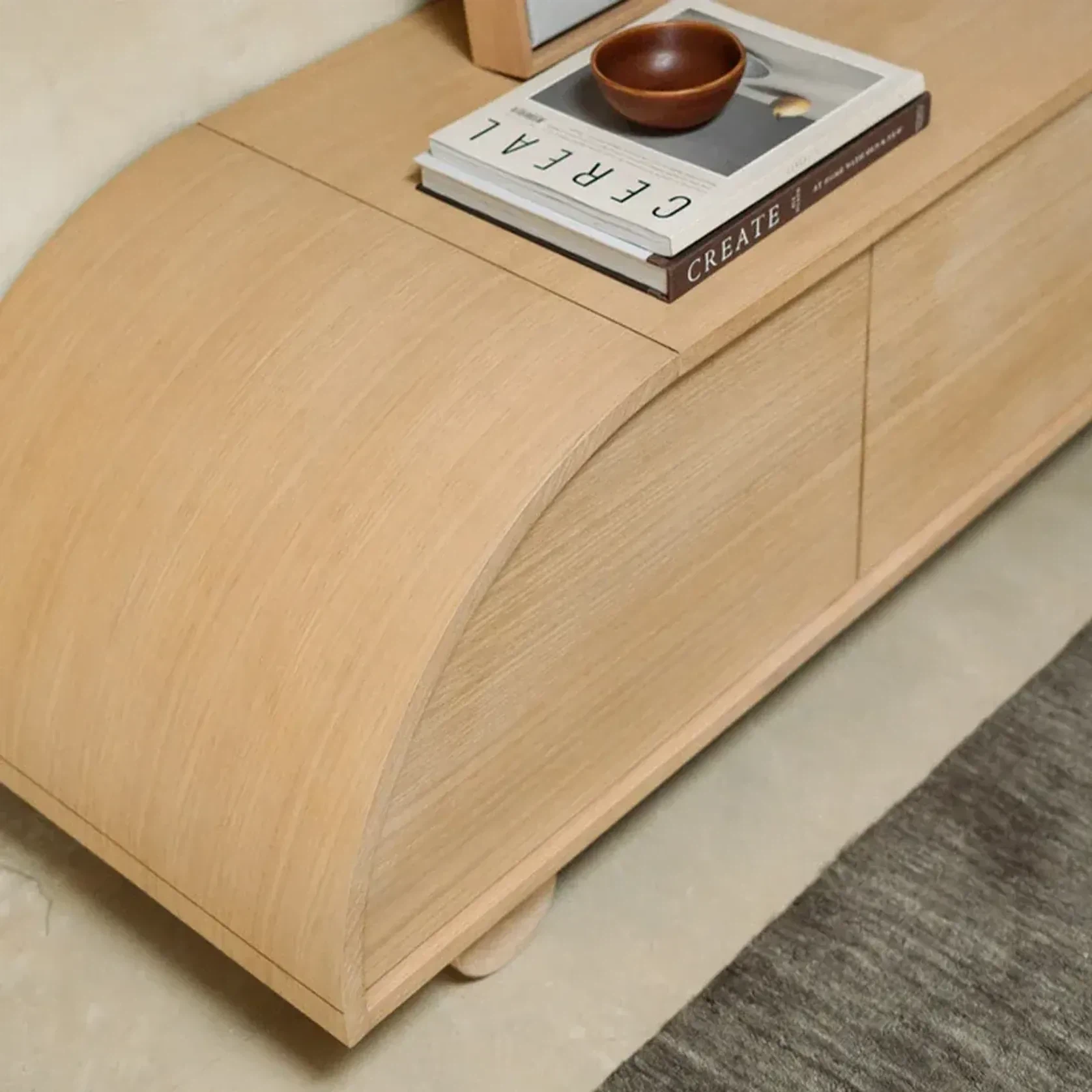 Muse Entertainment Unit 210cm - Oak gallery detail image