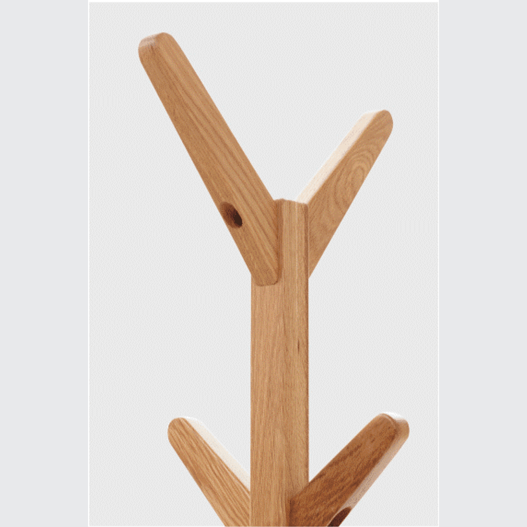 Natural Solid Oak Hallway Coat Rack ArchiPro NZ