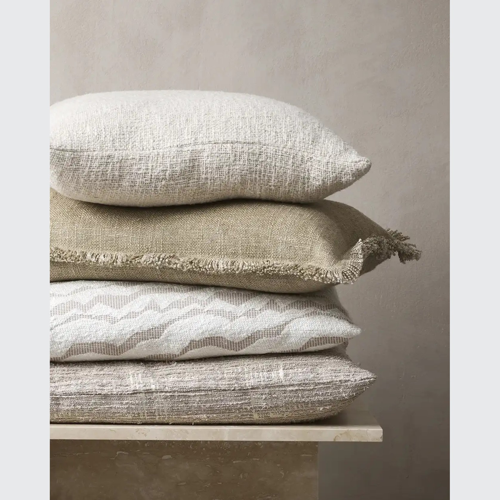 Baya Aspen Cushion - Sand | 55 x 55cm gallery detail image