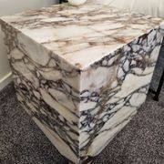 Cube Side Table - Viola Calacatta Marble | Natural Stone Co. gallery detail image
