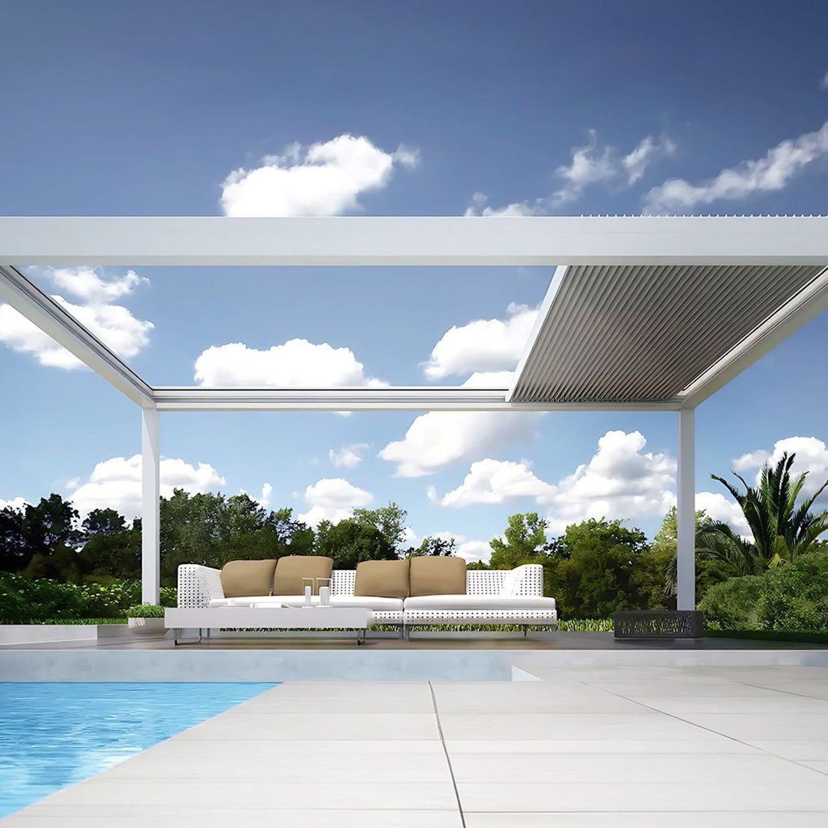Custom Retractable Louvred Pergola gallery detail image
