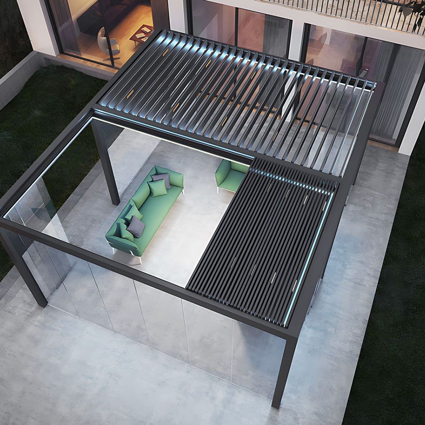 Custom Retractable Louvred Pergola gallery detail image
