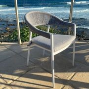 Adele Round Ceramic Table With Nivala Chairs 9pc Outdoor Dining Setting gallery detail image