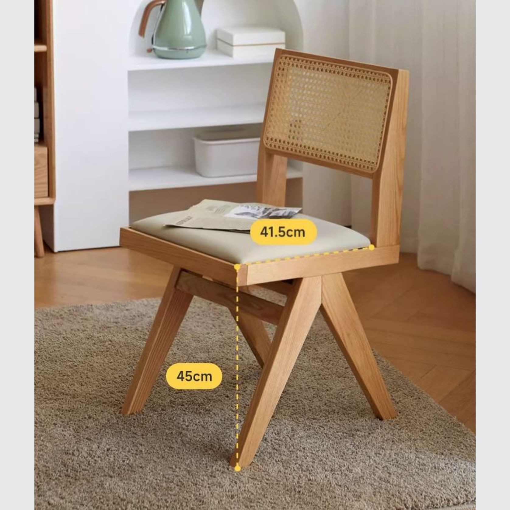 Nordic Designer Solid Oak Dining Chair gallery detail image
