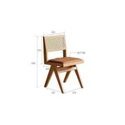 Nordic Designer Solid Oak Dining Chair gallery detail image