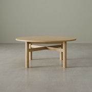 Nordica Coffee Table - Round Solid Oak 96 diam gallery detail image