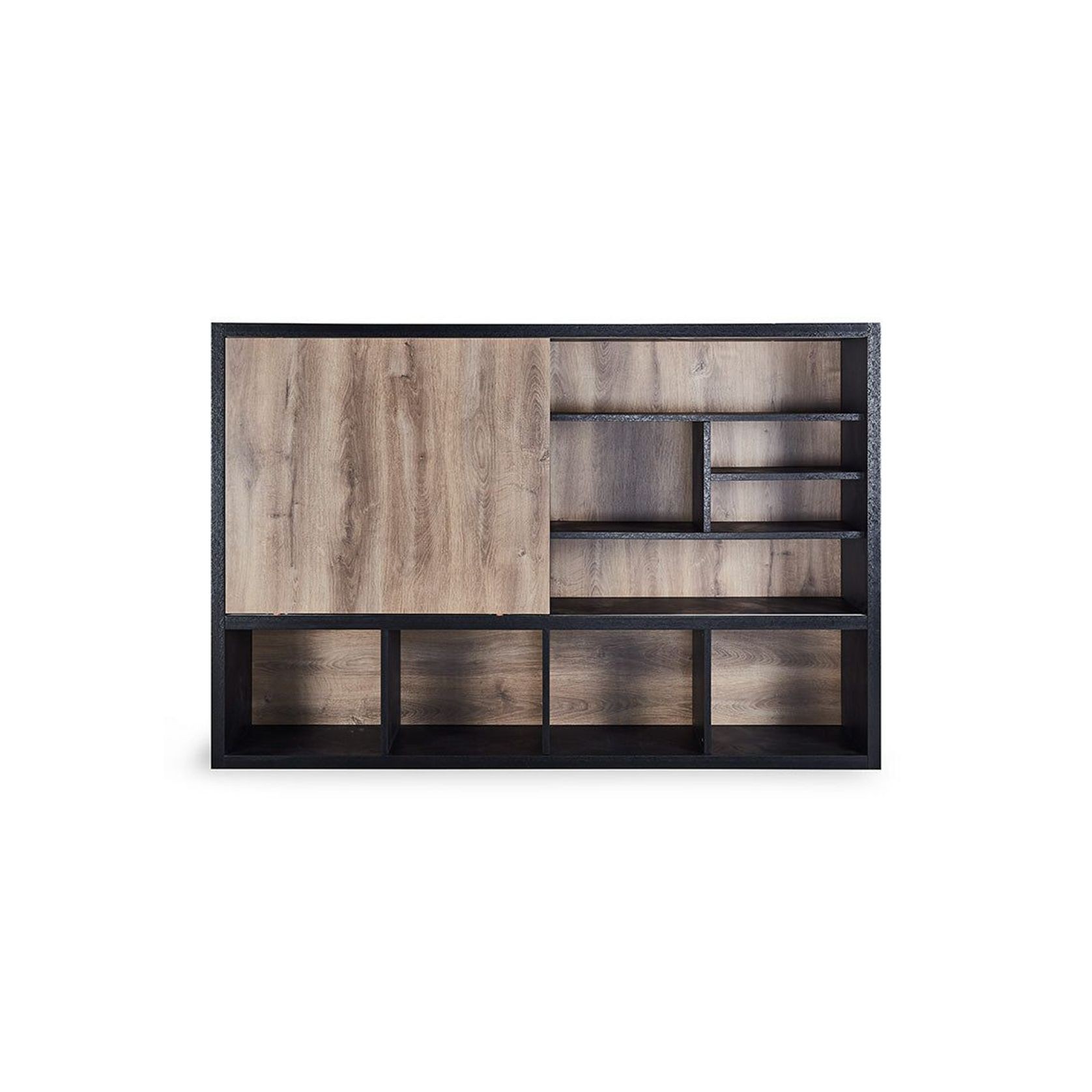 DAXTON Display Unit 2.4M - Warm Oak & Black gallery detail image