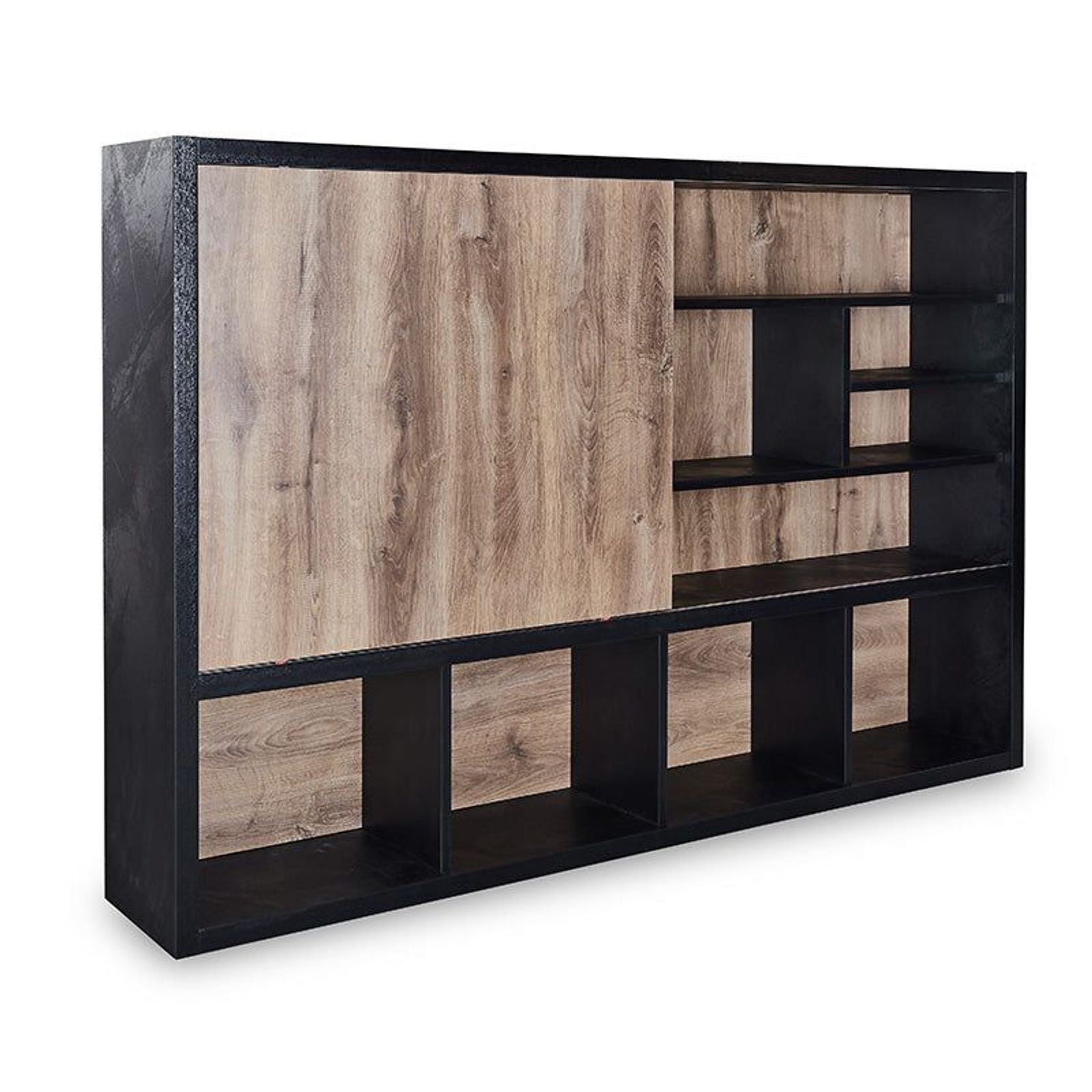 DAXTON Display Unit 2.4M - Warm Oak & Black gallery detail image