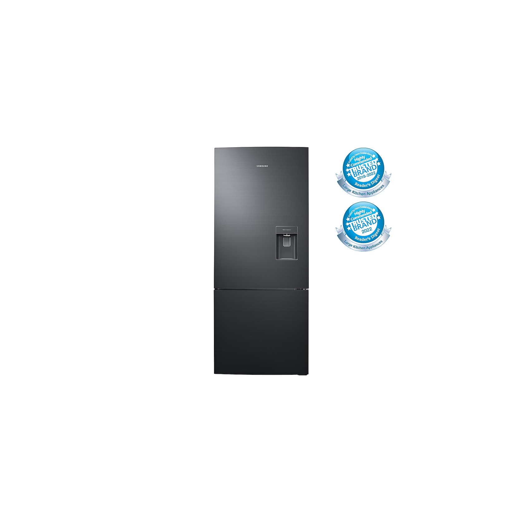 424L Bottom Mount Fridge All Around Cooling Matte Black gallery detail image