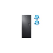 424L Bottom Mount Fridge All Around Cooling Matte Black gallery detail image