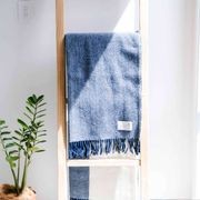 Ruanui Station Lambswool Throw - Shepherd's Stripe gallery detail image