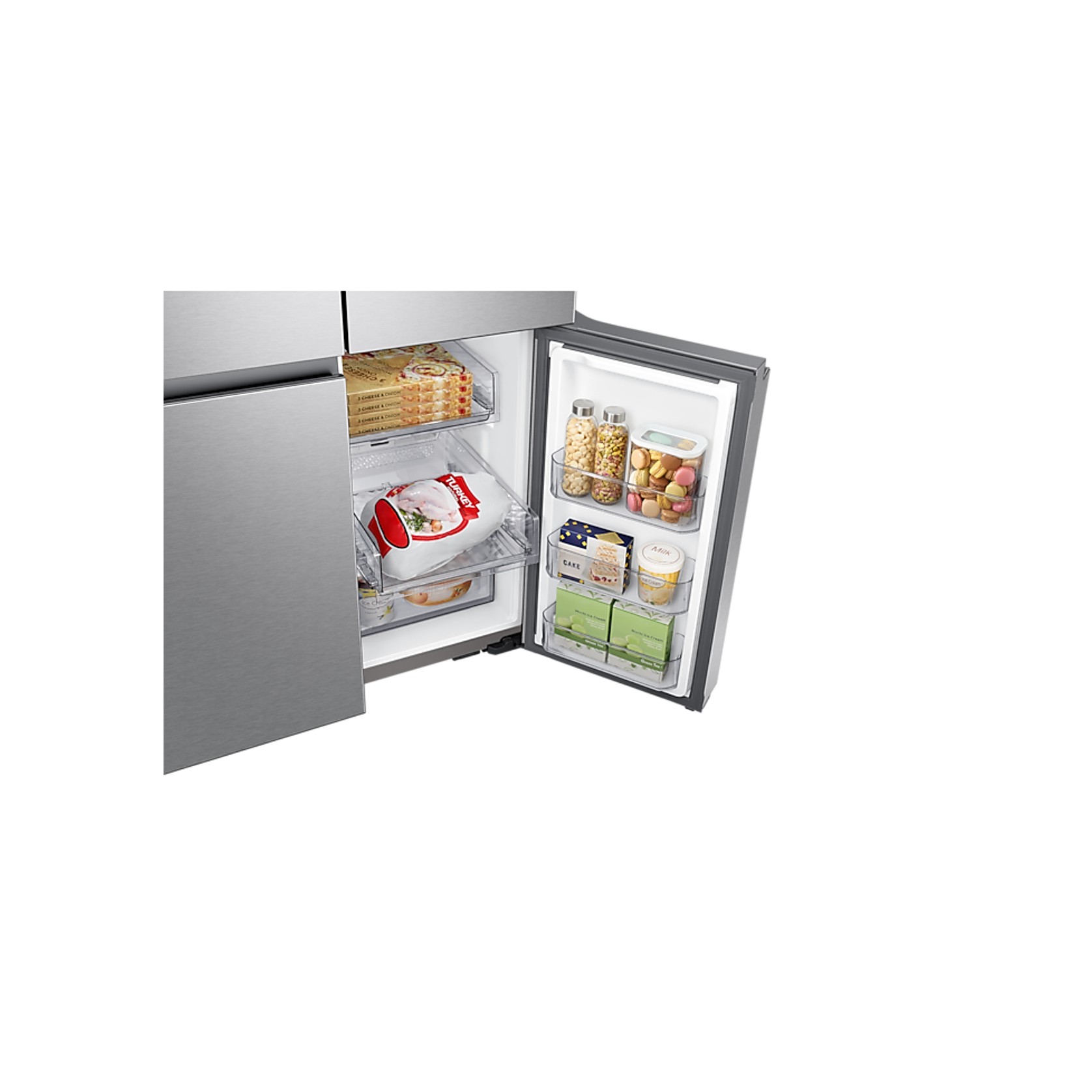 648L Beverage Showcase French Door Fridge Matte Silver gallery detail image