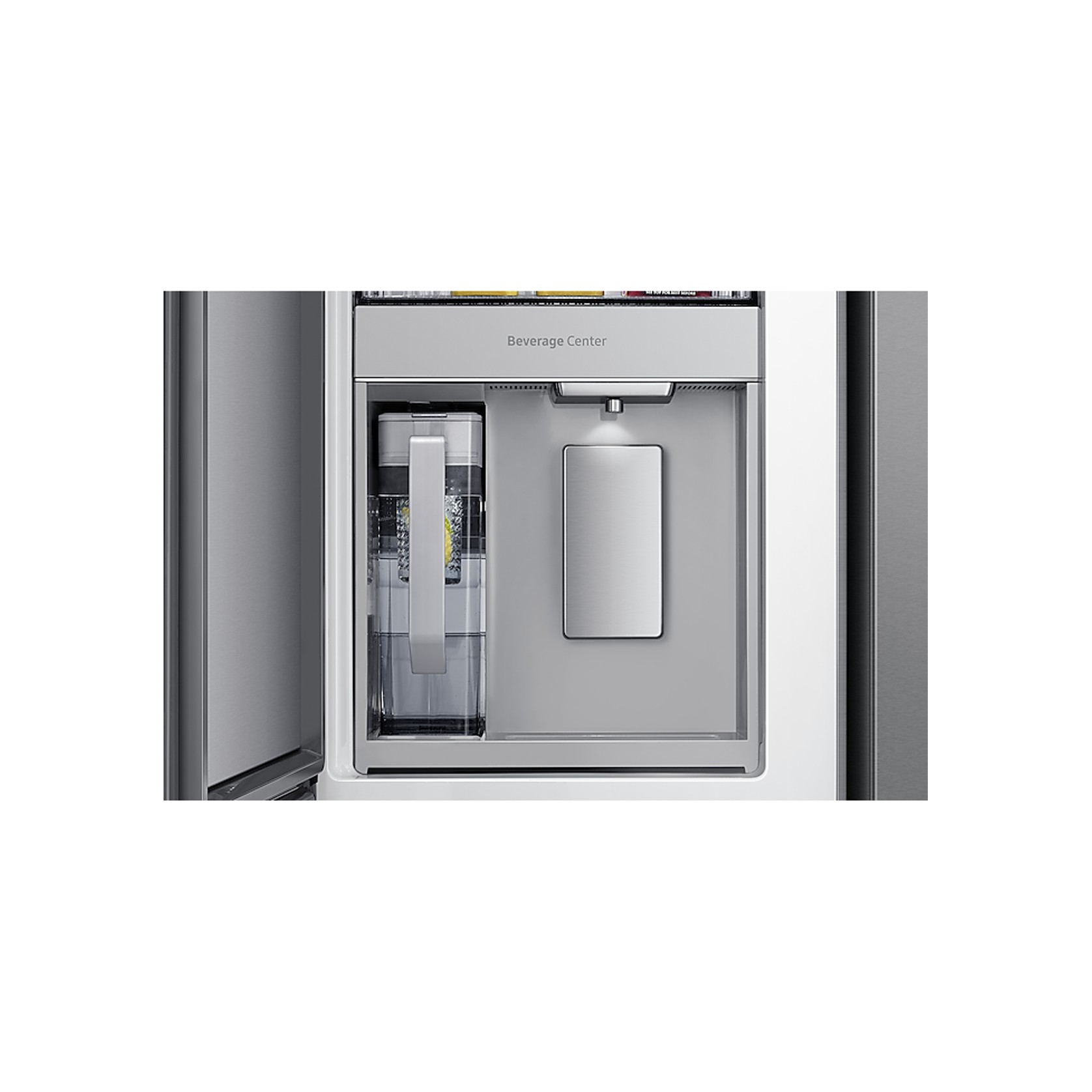 648L Beverage Showcase French Door Fridge Matte Silver gallery detail image