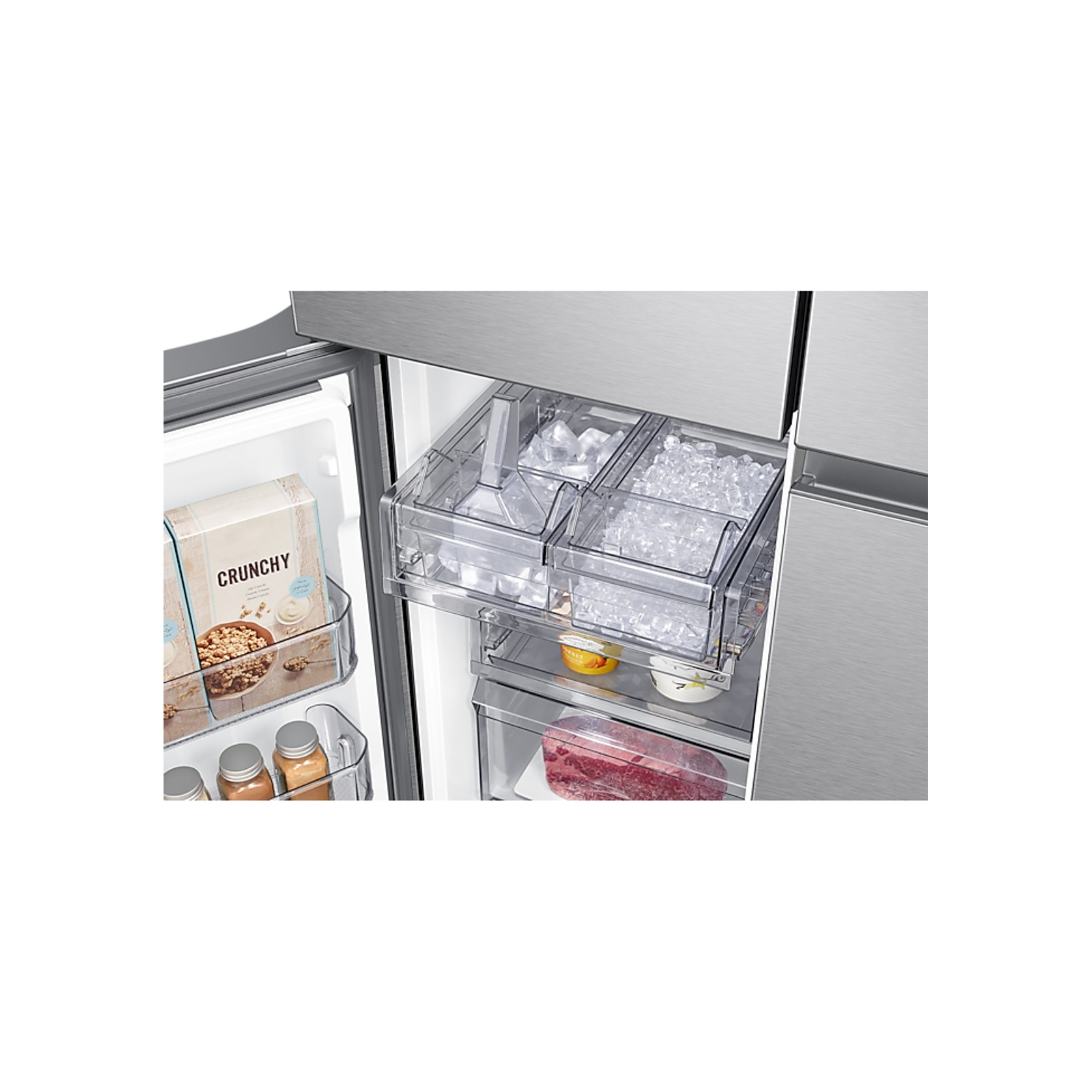 648L Beverage Showcase French Door Fridge Matte Silver gallery detail image