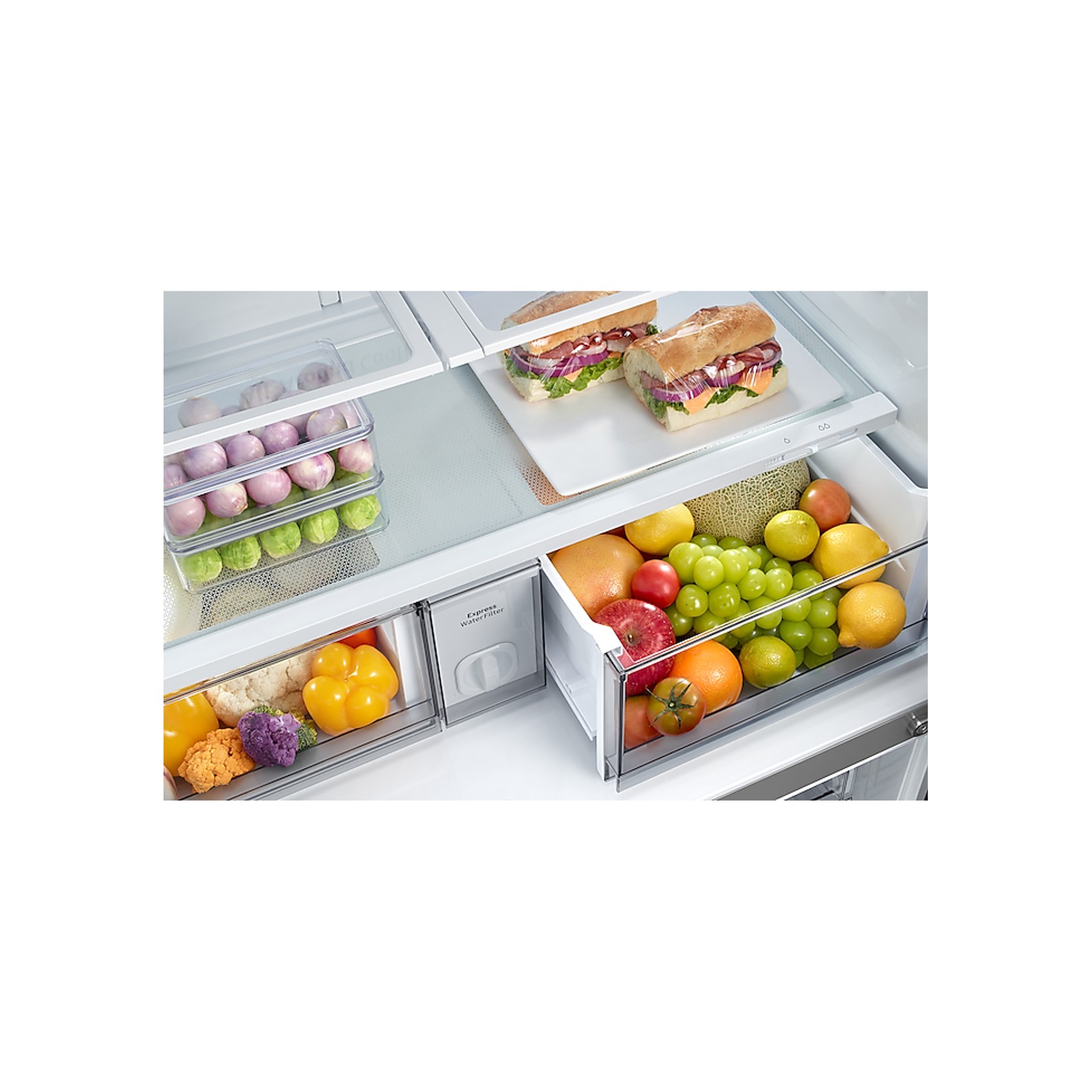 648L Beverage Showcase French Door Fridge Matte Silver gallery detail image