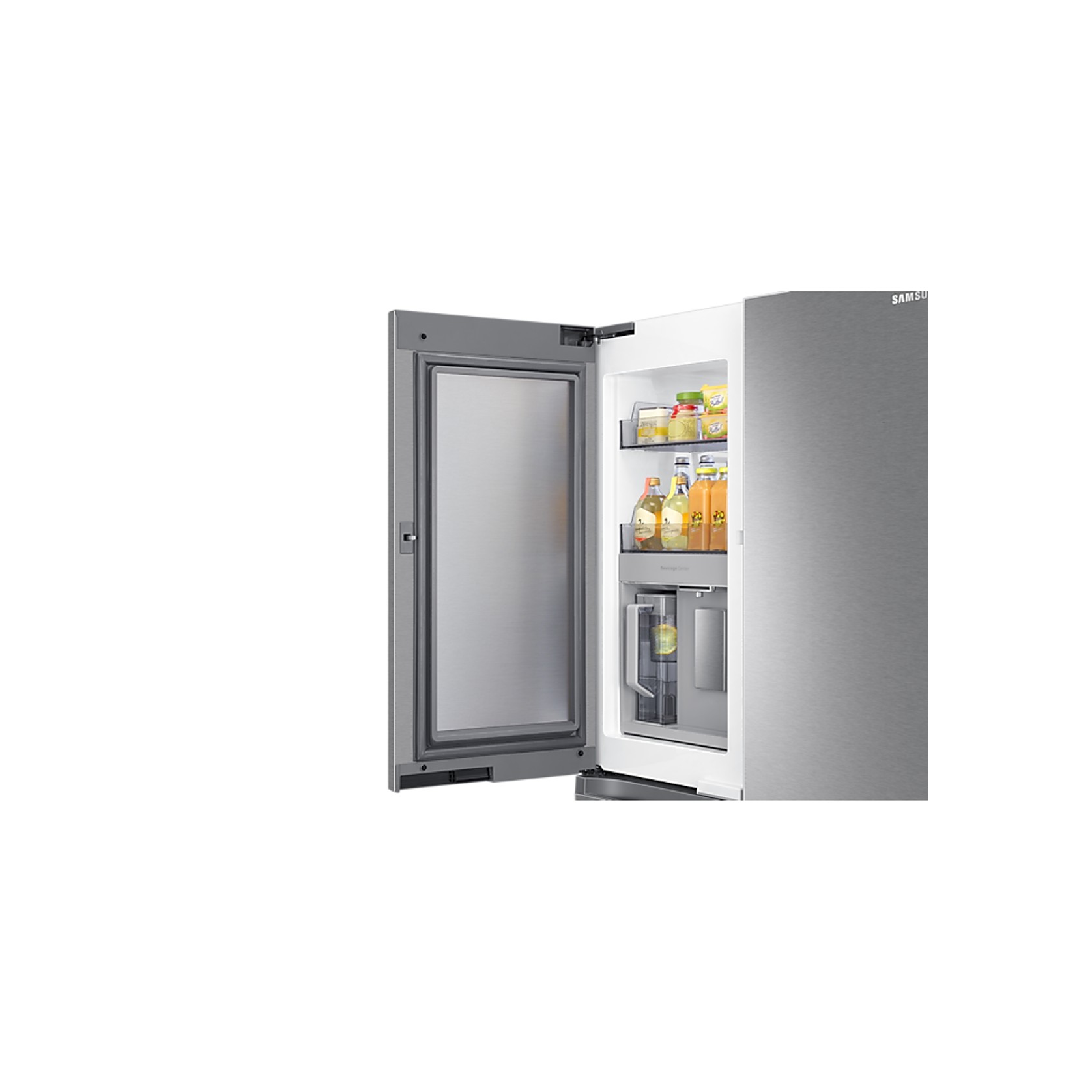 648L Beverage Showcase French Door Fridge Matte Silver gallery detail image