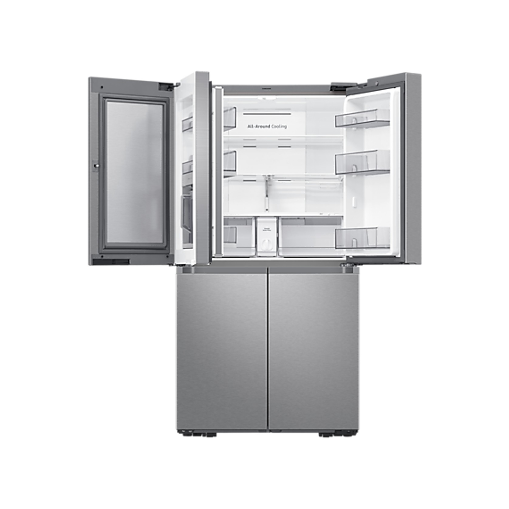 648L Beverage Showcase French Door Fridge Matte Silver gallery detail image