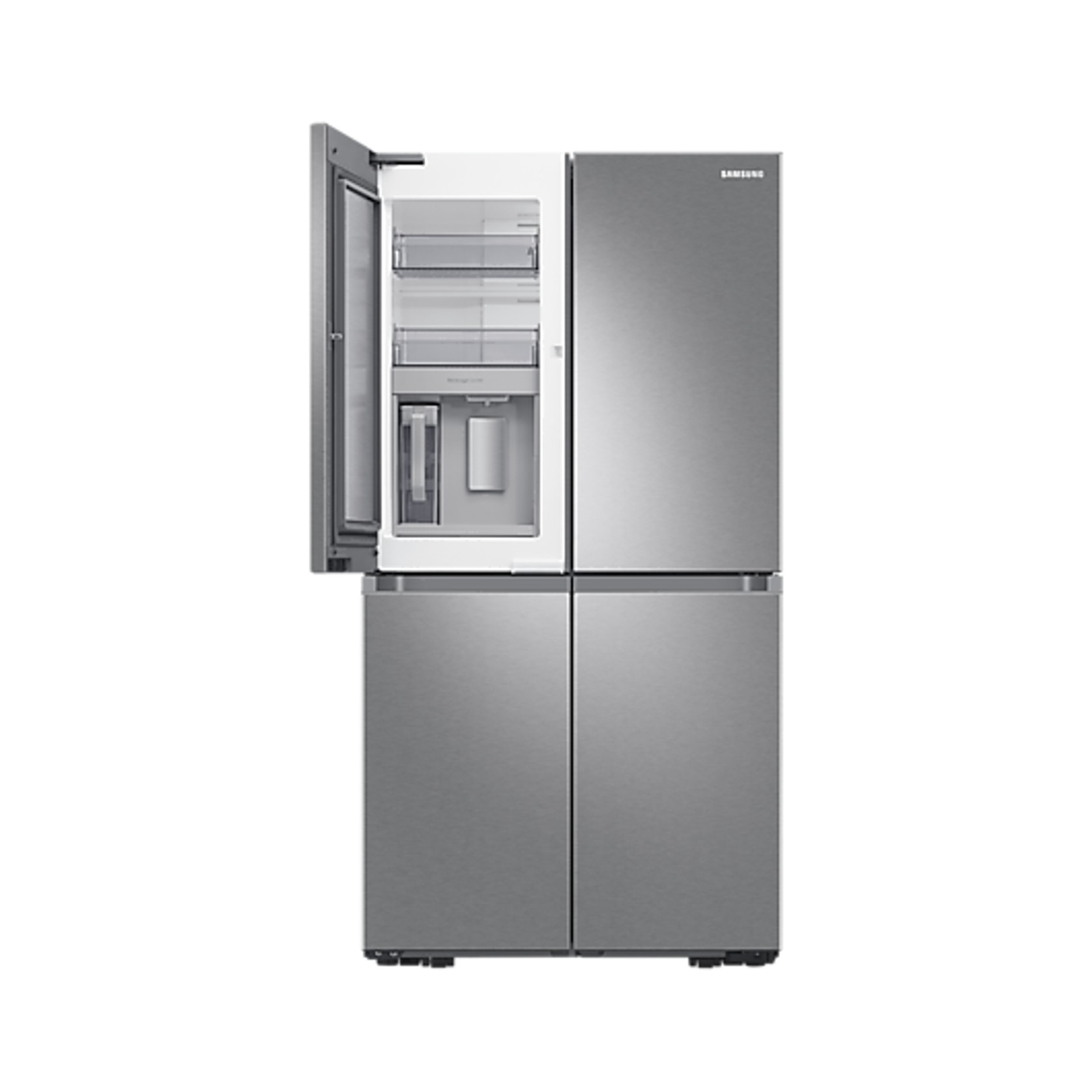 648L Beverage Showcase French Door Fridge Matte Silver gallery detail image