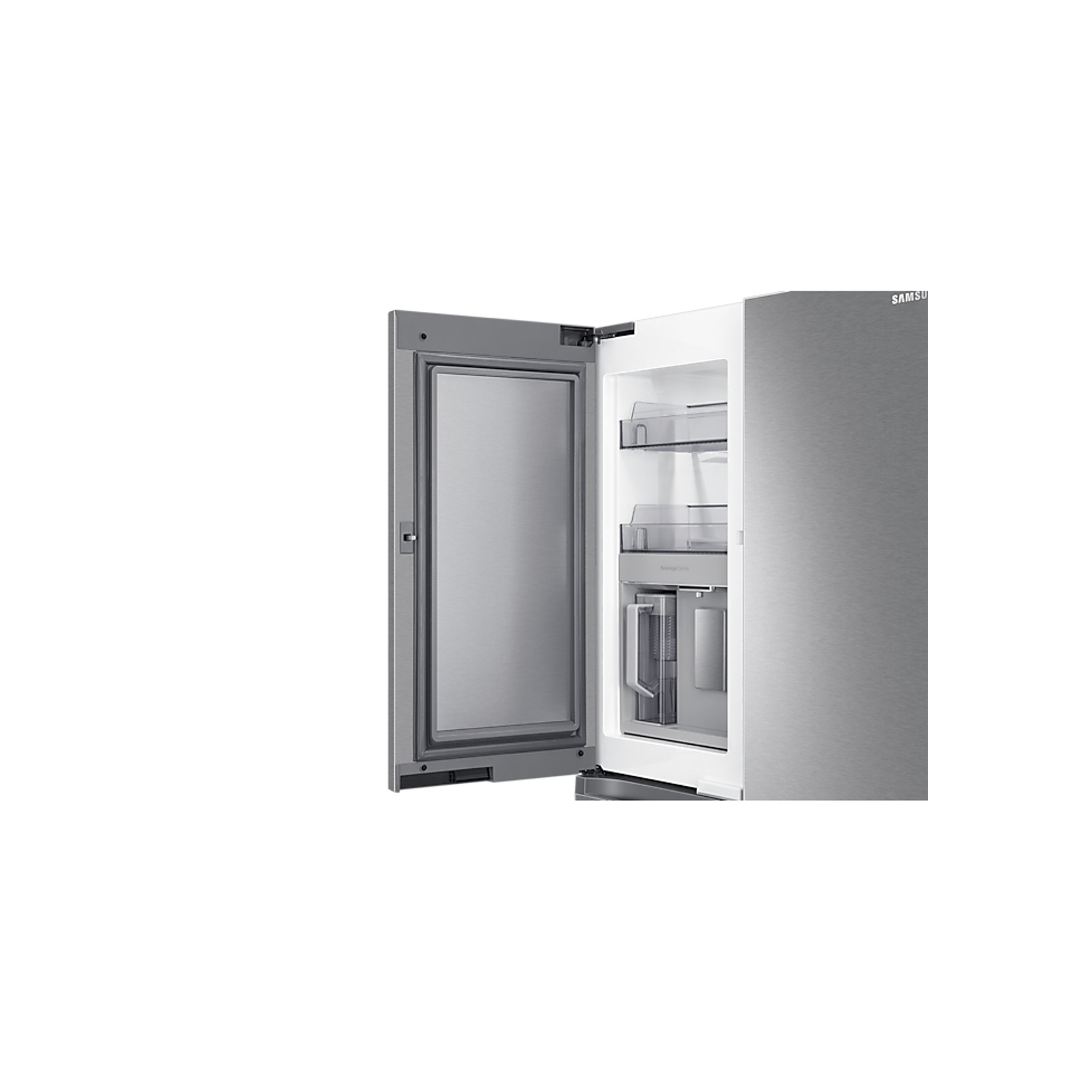 648L Beverage Showcase French Door Fridge Matte Silver gallery detail image