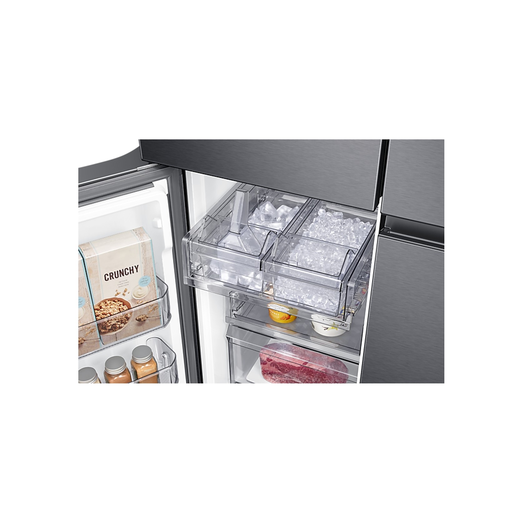 648L Beverage Showcase French Door Fridge Matte Black gallery detail image