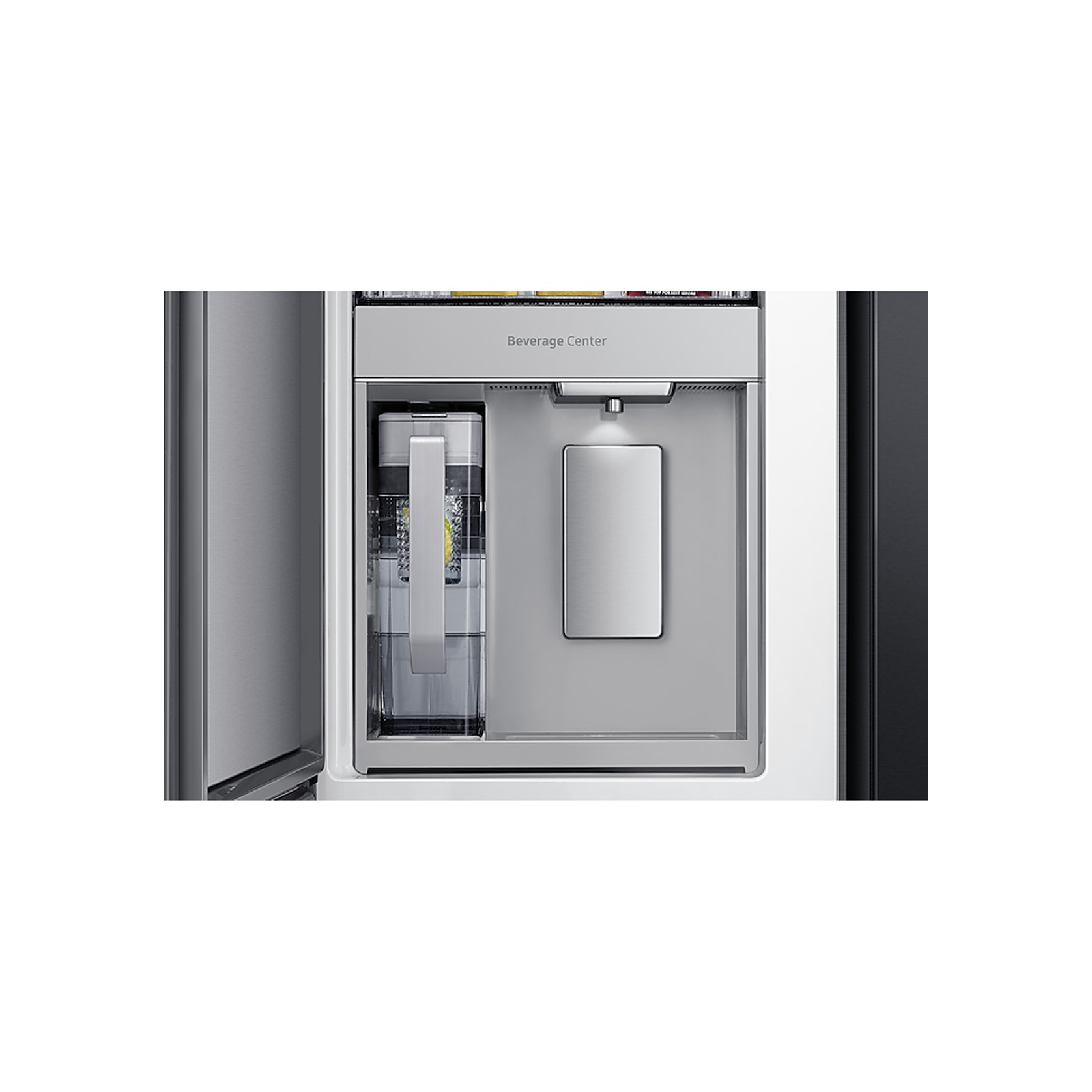 648L Beverage Showcase French Door Fridge Matte Black gallery detail image