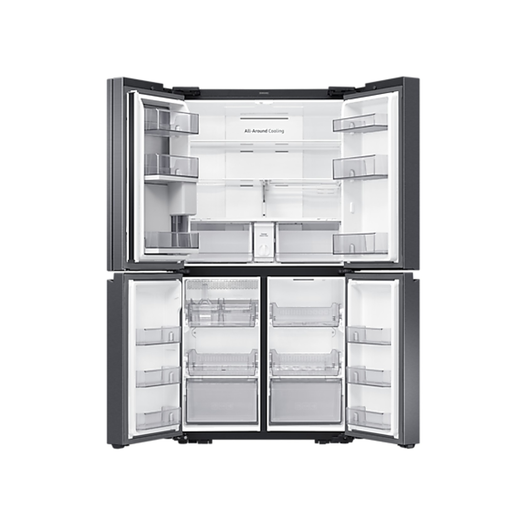 648L Beverage Showcase French Door Fridge Matte Black gallery detail image