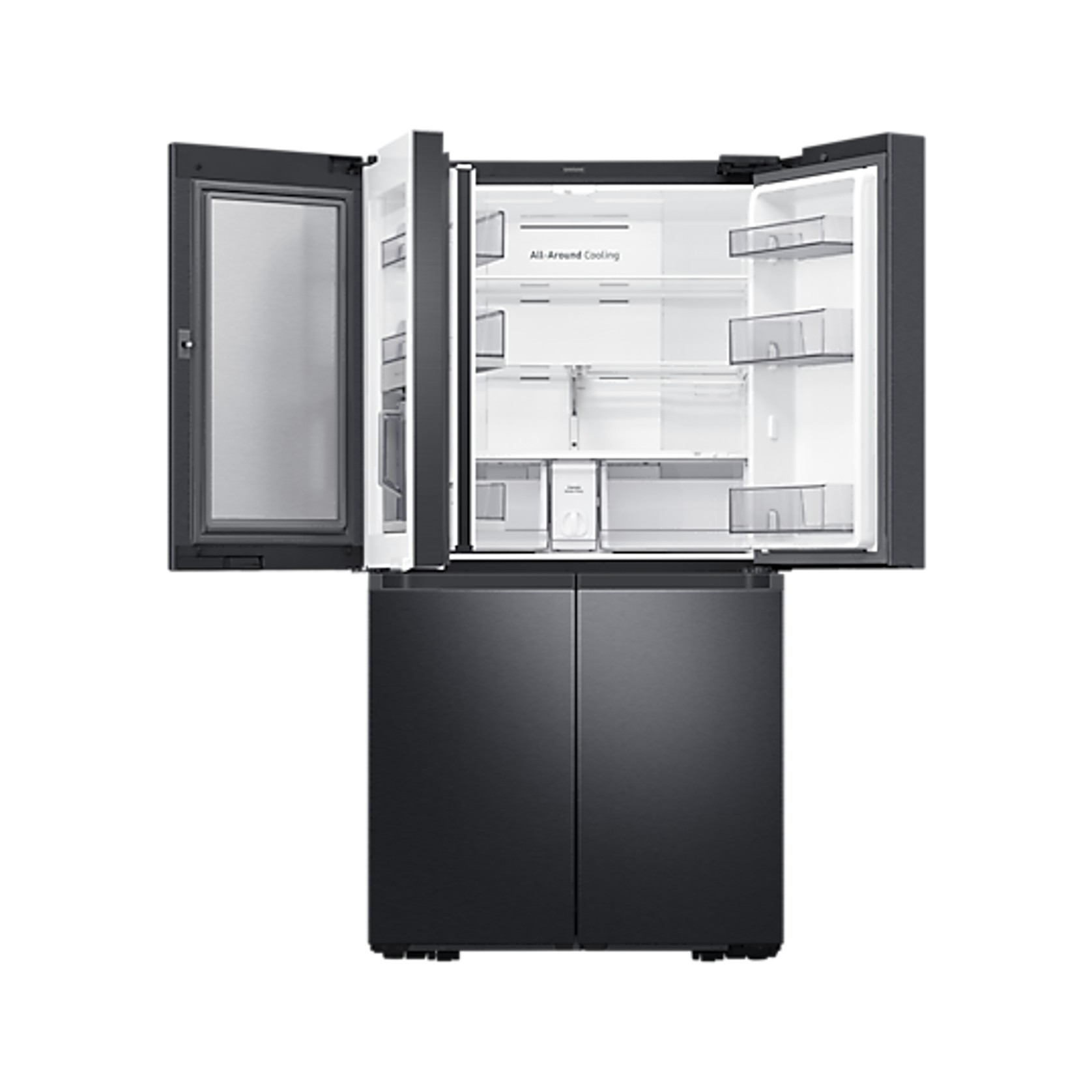 648L Beverage Showcase French Door Fridge Matte Black gallery detail image