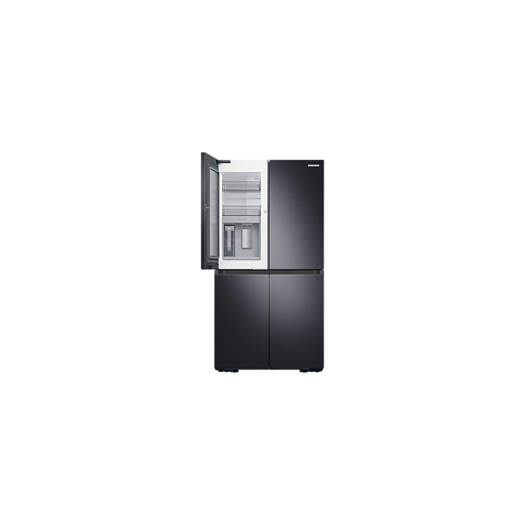 648L Beverage Showcase French Door Fridge Matte Black gallery detail image