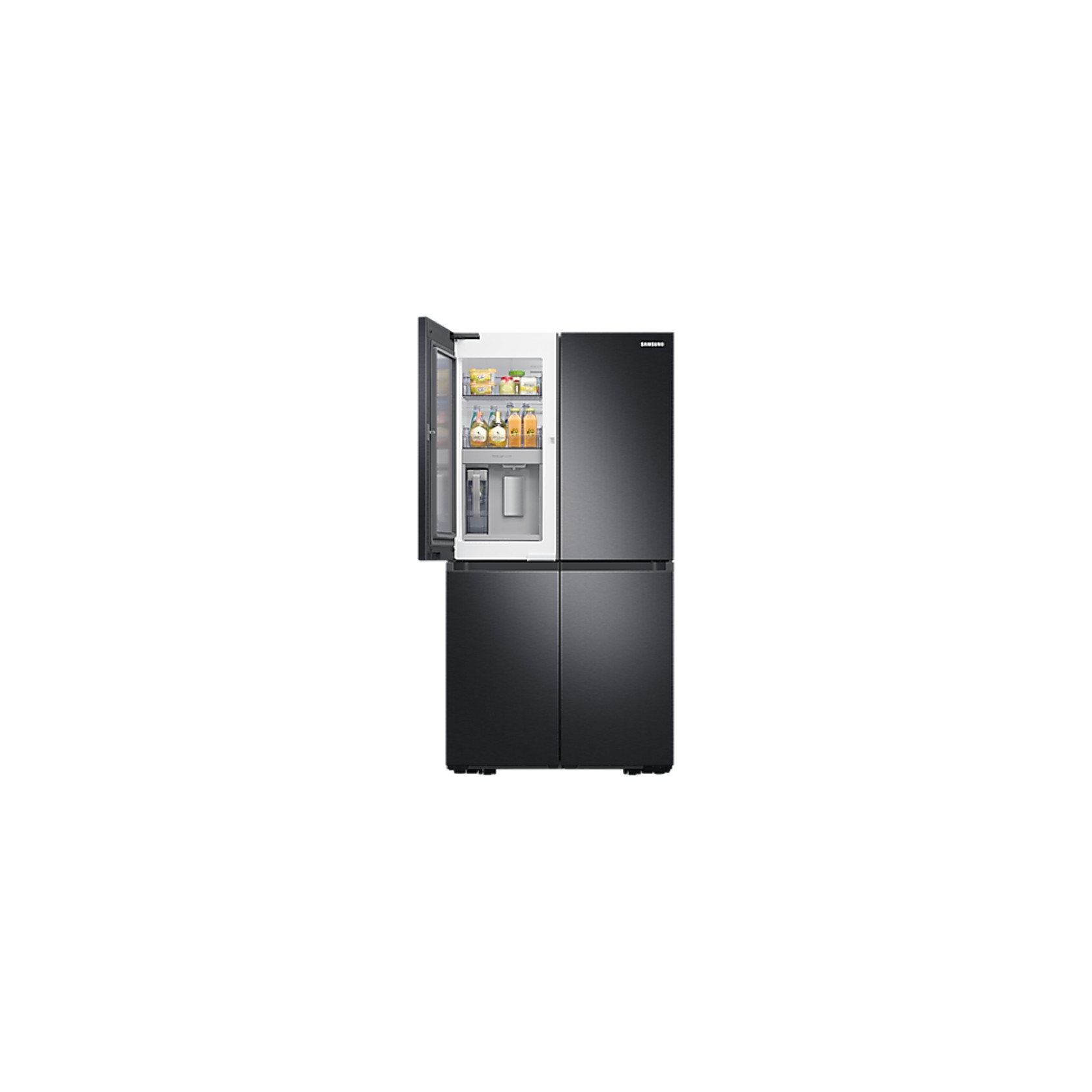 648L Beverage Showcase French Door Fridge Matte Black gallery detail image