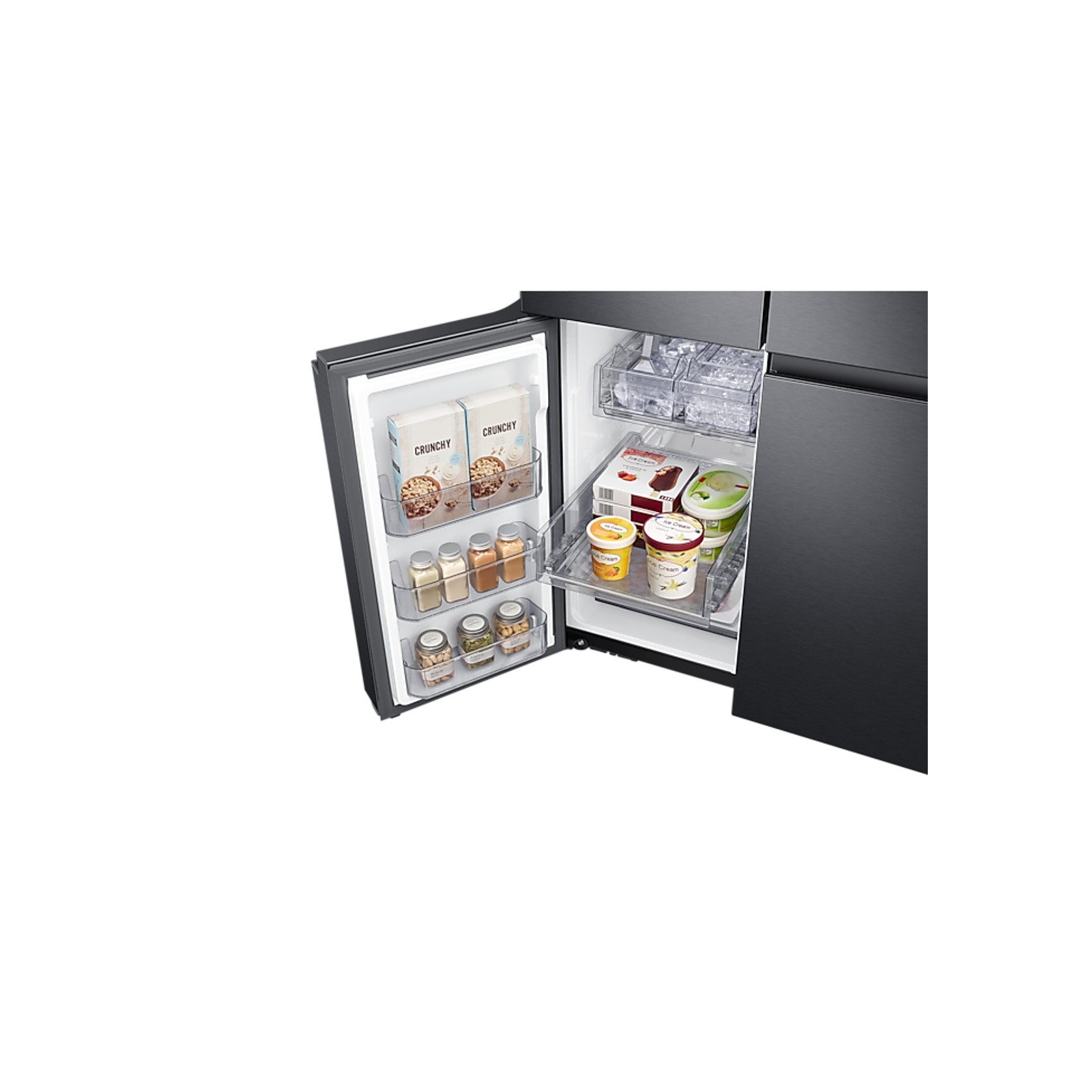 648L Beverage Showcase French Door Fridge Matte Black gallery detail image