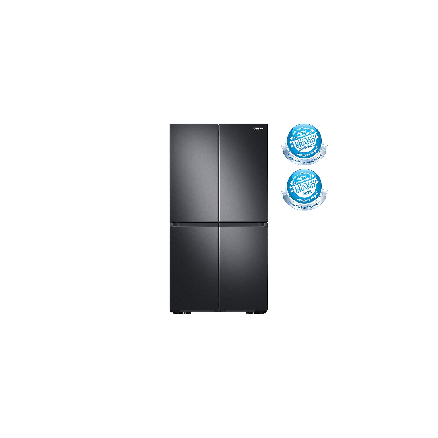 648L Beverage Showcase French Door Fridge Matte Black gallery detail image