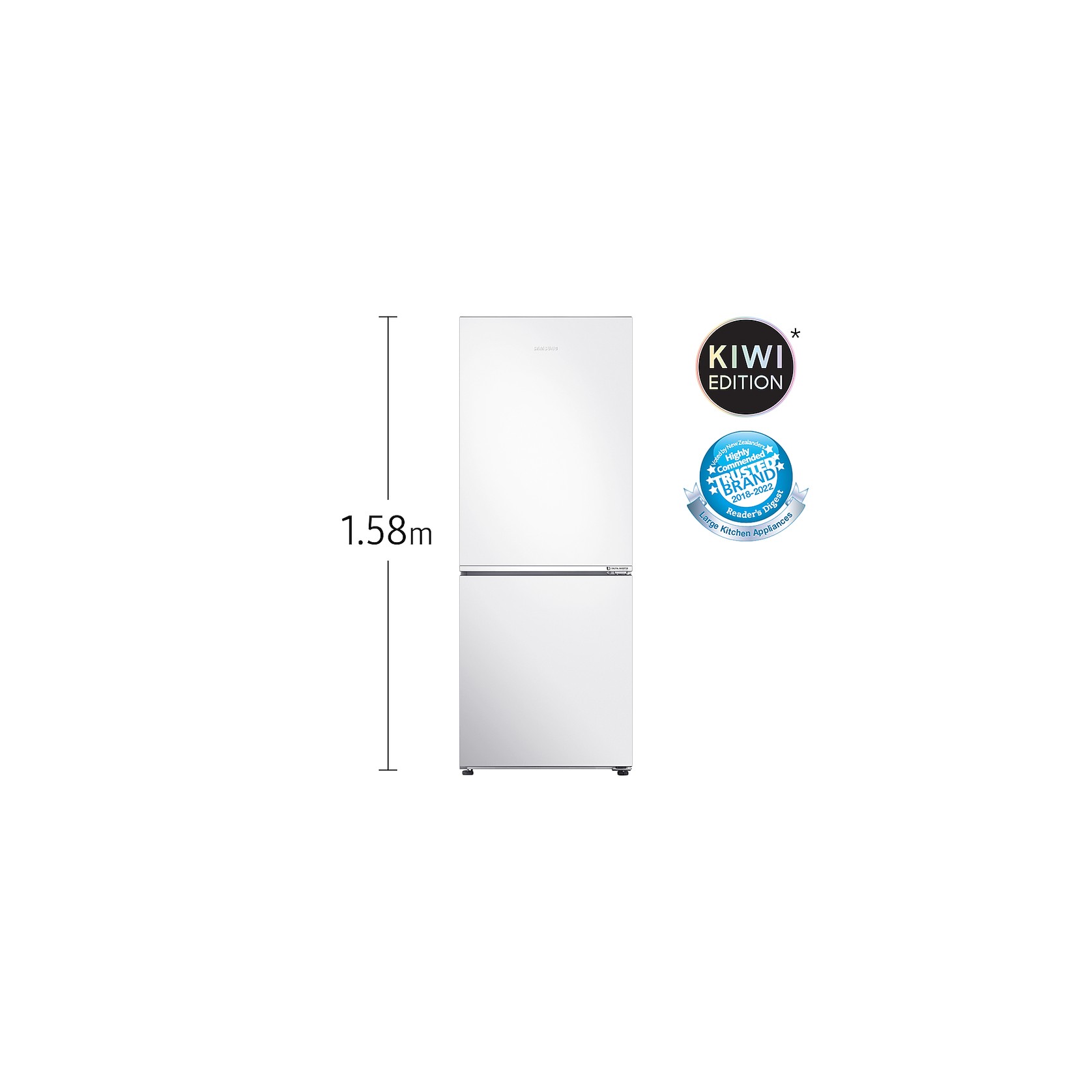 280L Bottom Mount Fridge All Around Cooling Snow White gallery detail image