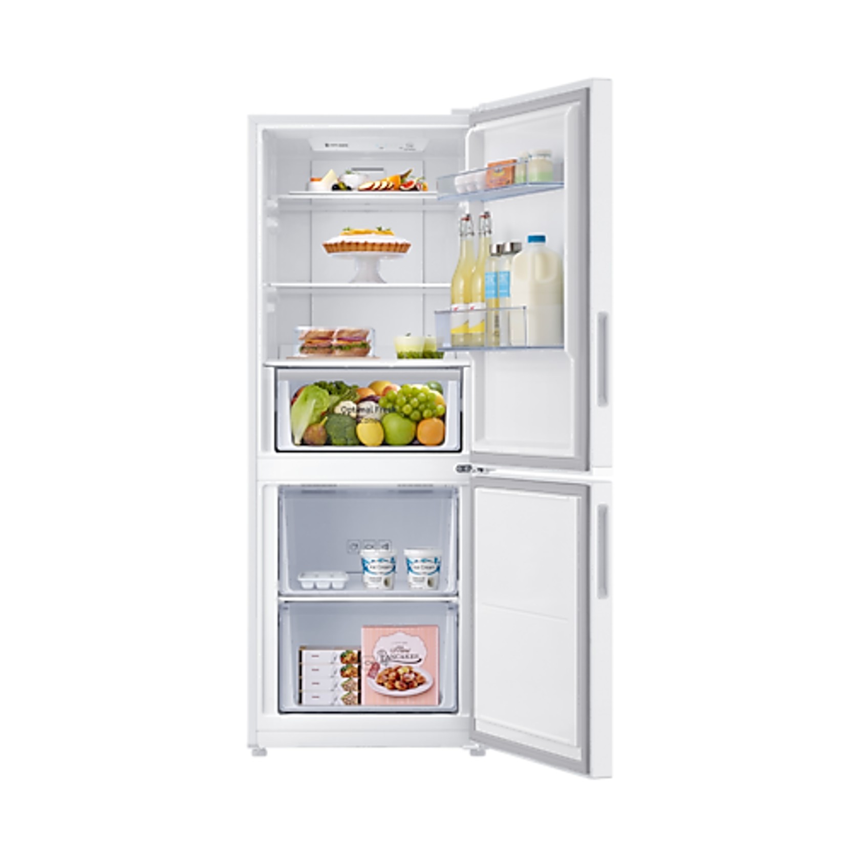 280L Bottom Mount Fridge All Around Cooling Snow White gallery detail image
