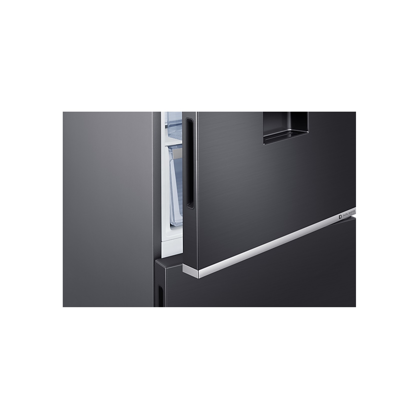 307L Bottom Mount Fridge All Around Cooling Matte Black gallery detail image