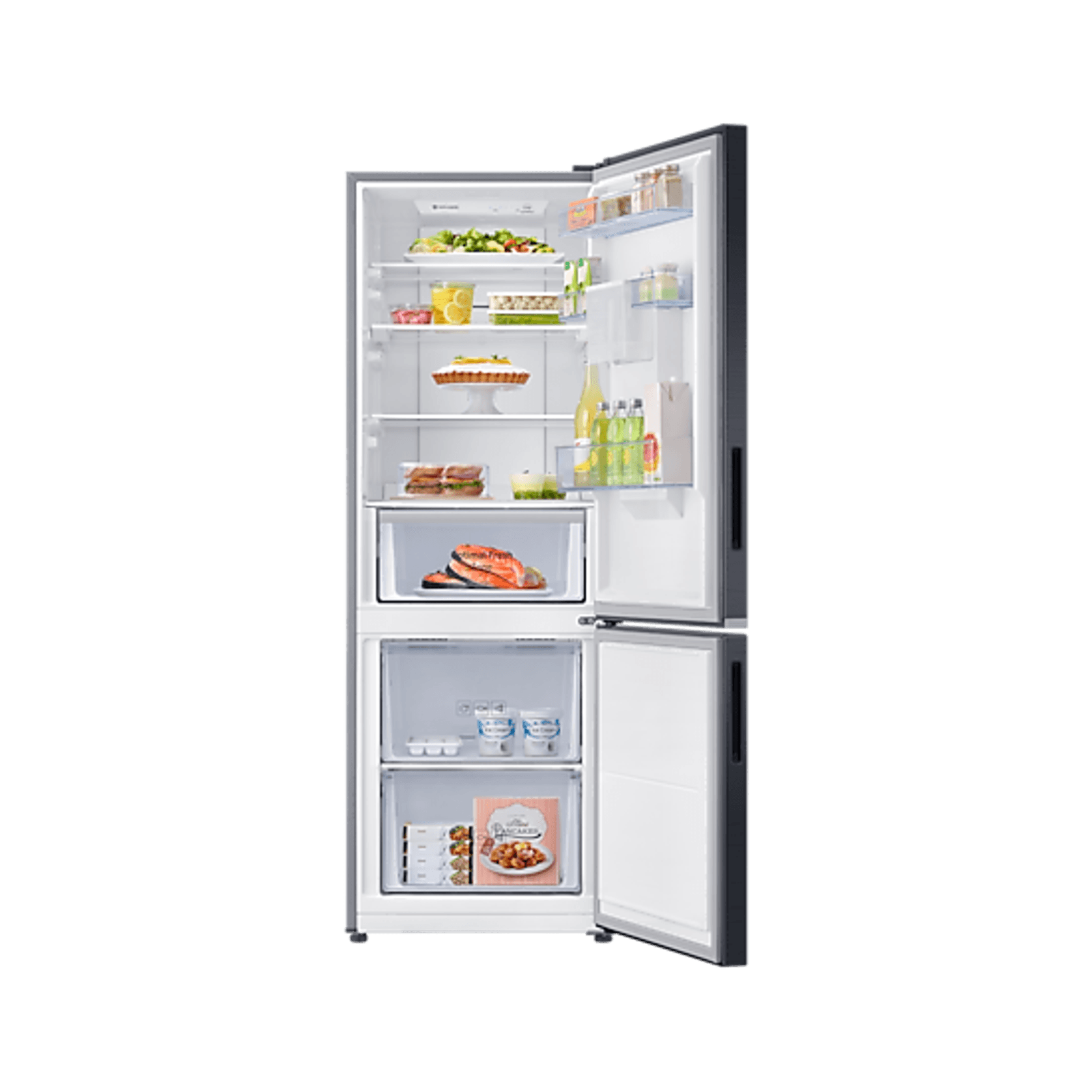 307L Bottom Mount Fridge All Around Cooling Matte Black gallery detail image