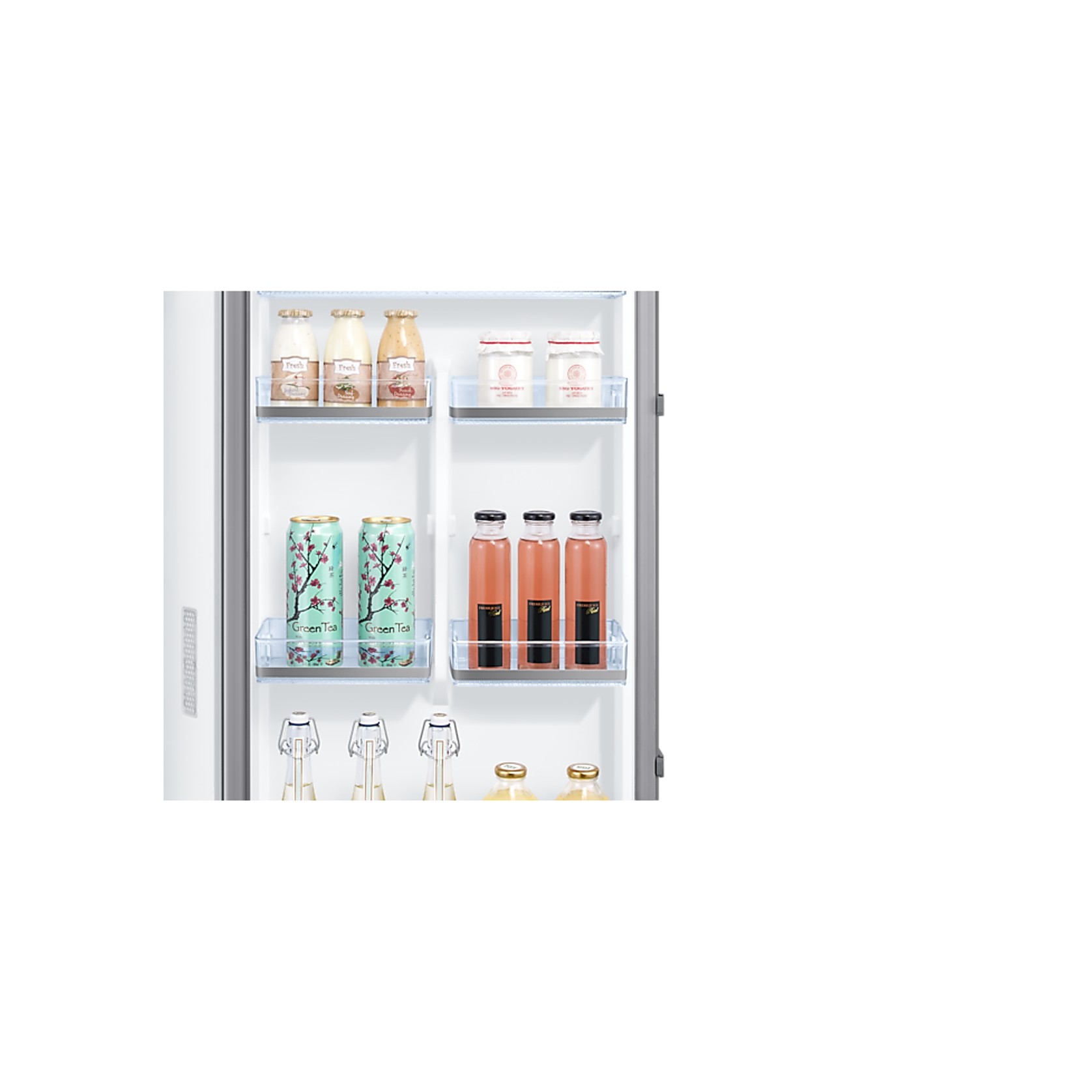 387L 1 Door Fridge All Around Cooling Refined Steel gallery detail image