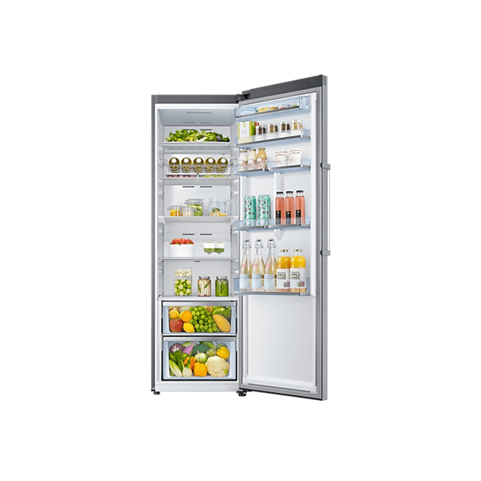 387L 1 Door Fridge All Around Cooling Refined Steel gallery detail image