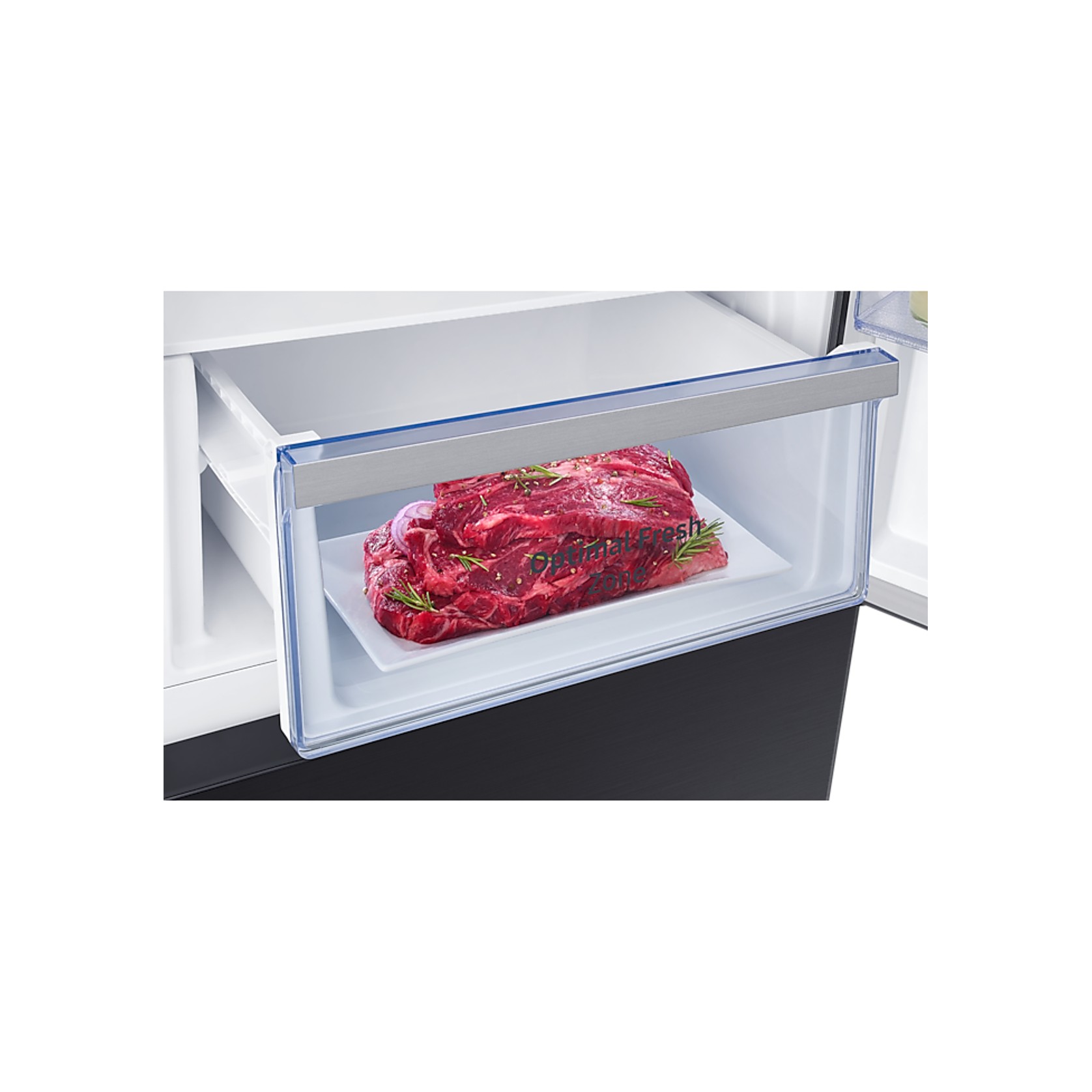 310L Bottom Mount Fridge All Around Cooling Matte Black gallery detail image