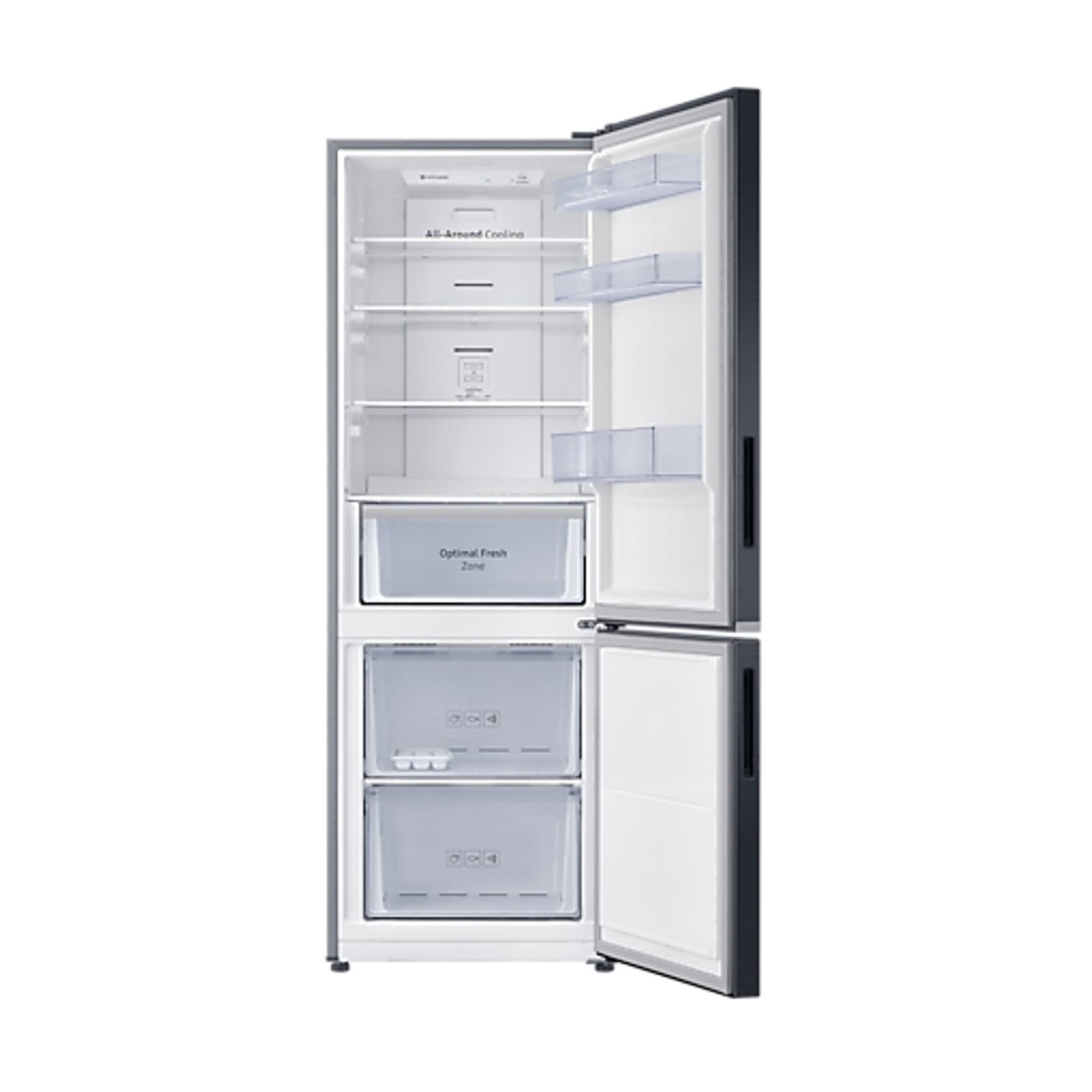 310L Bottom Mount Fridge All Around Cooling Matte Black gallery detail image