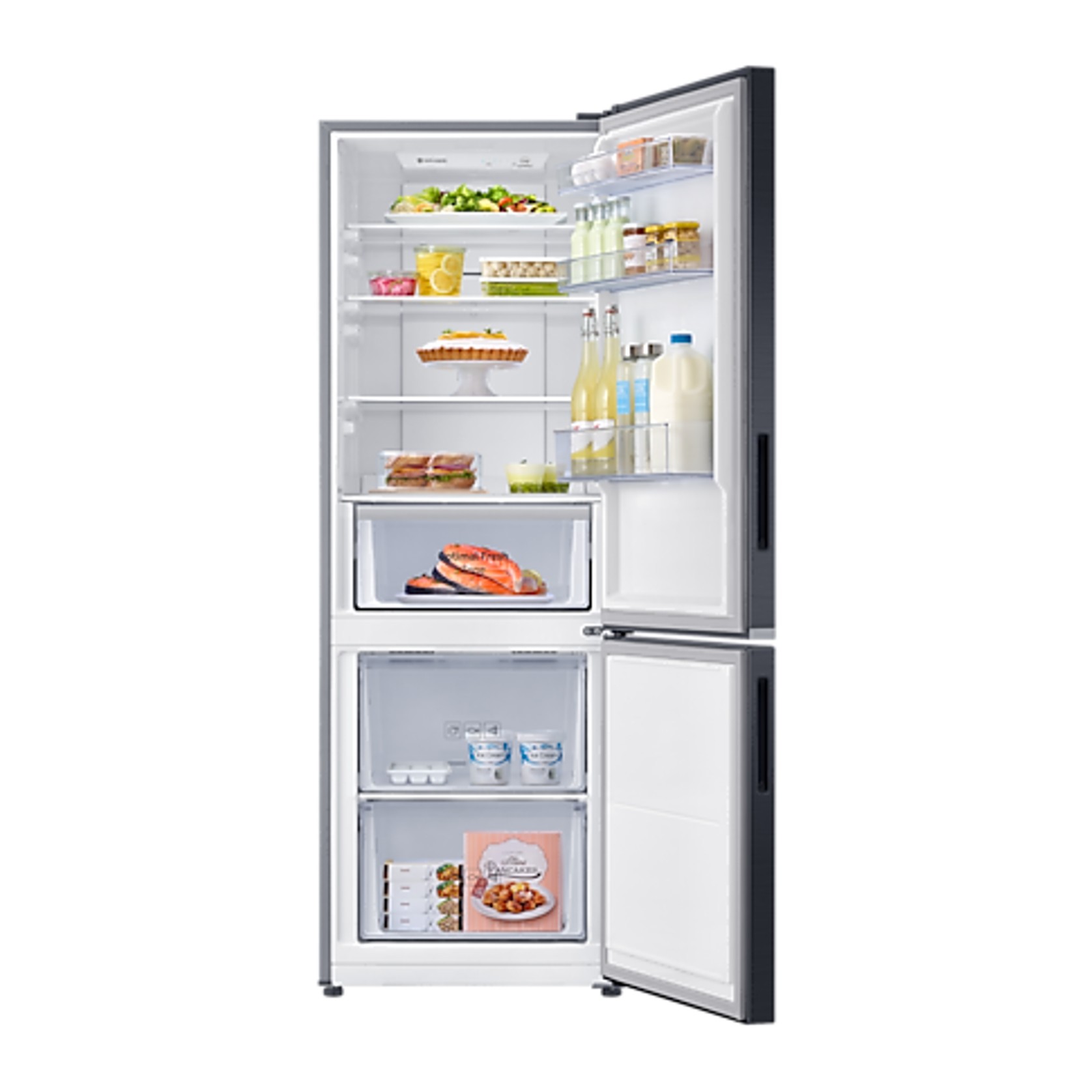 310L Bottom Mount Fridge All Around Cooling Matte Black gallery detail image