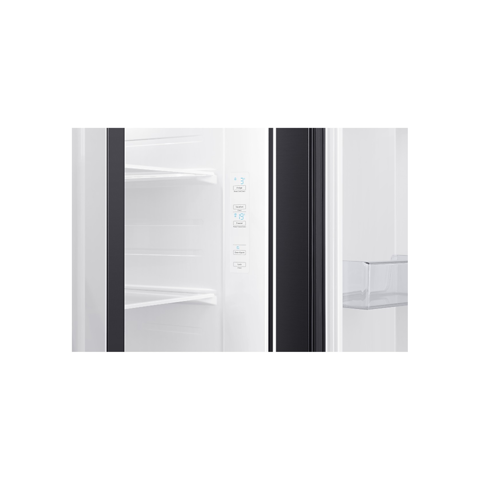 655L Side By Side Fridge All Around Cooling Matte Black gallery detail image