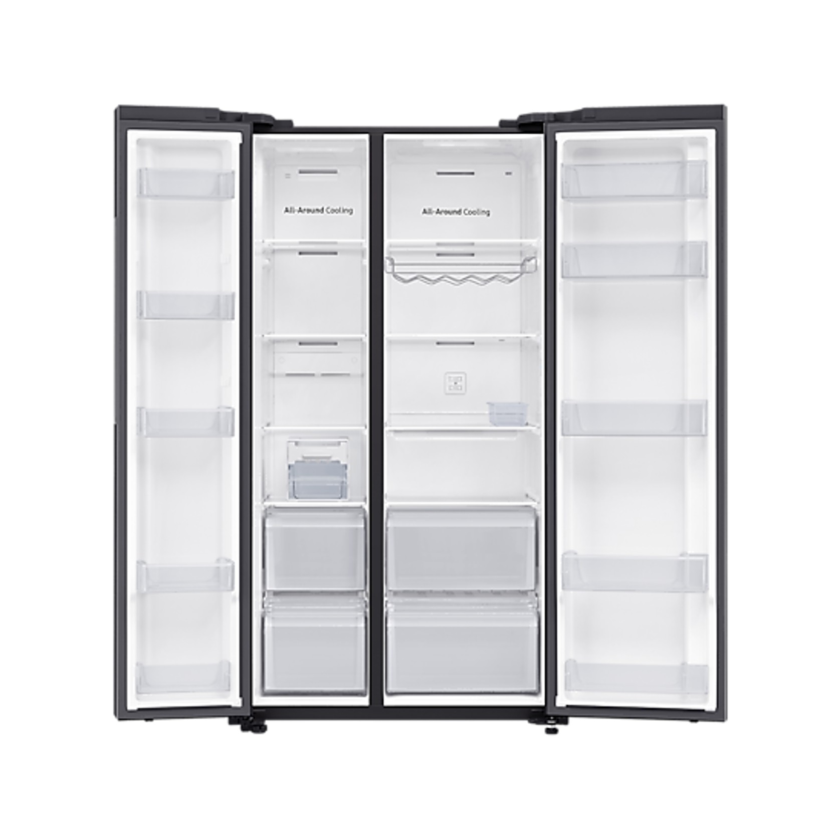 655L Side By Side Fridge All Around Cooling Matte Black gallery detail image
