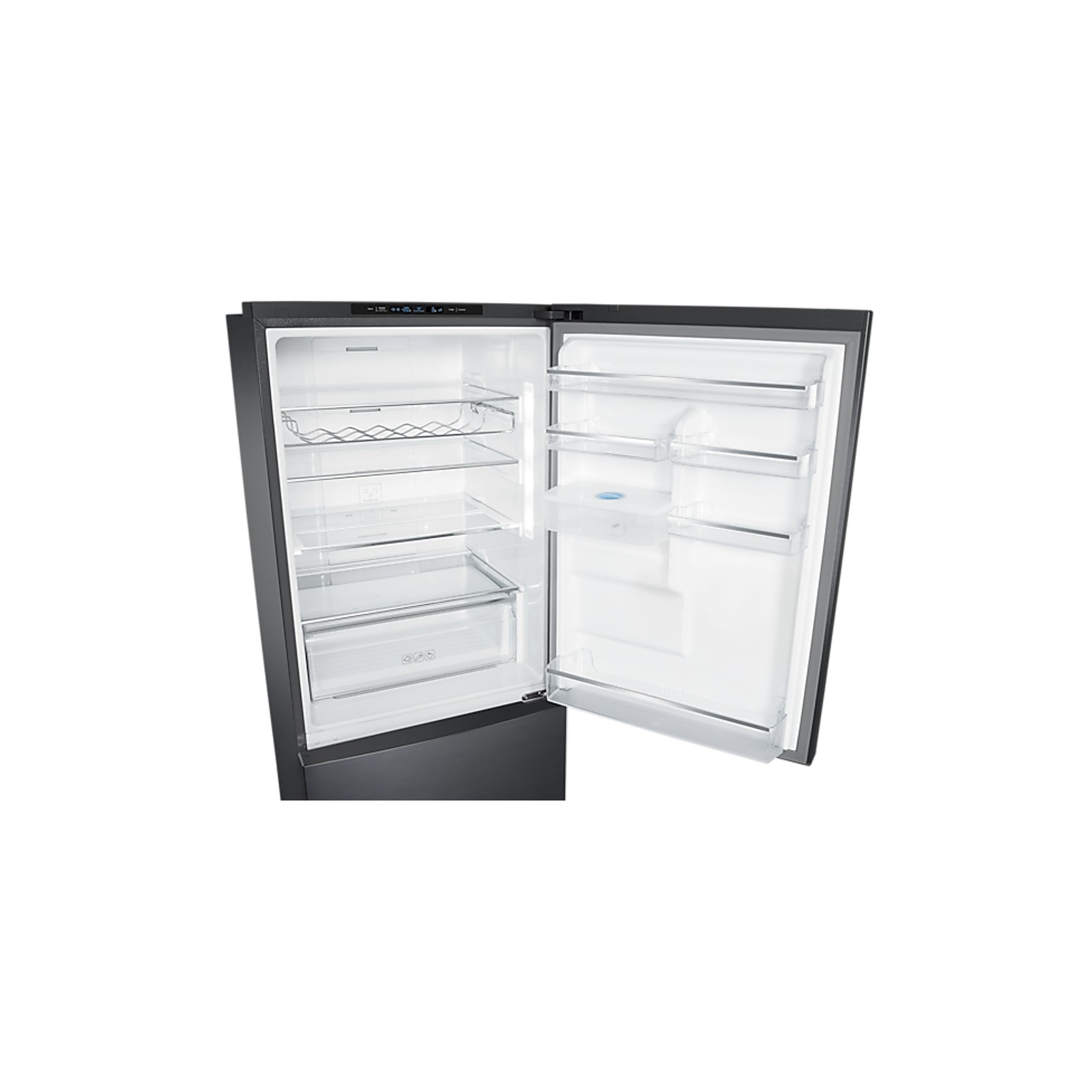 424L Bottom Mount Fridge All Around Cooling Matte Black gallery detail image