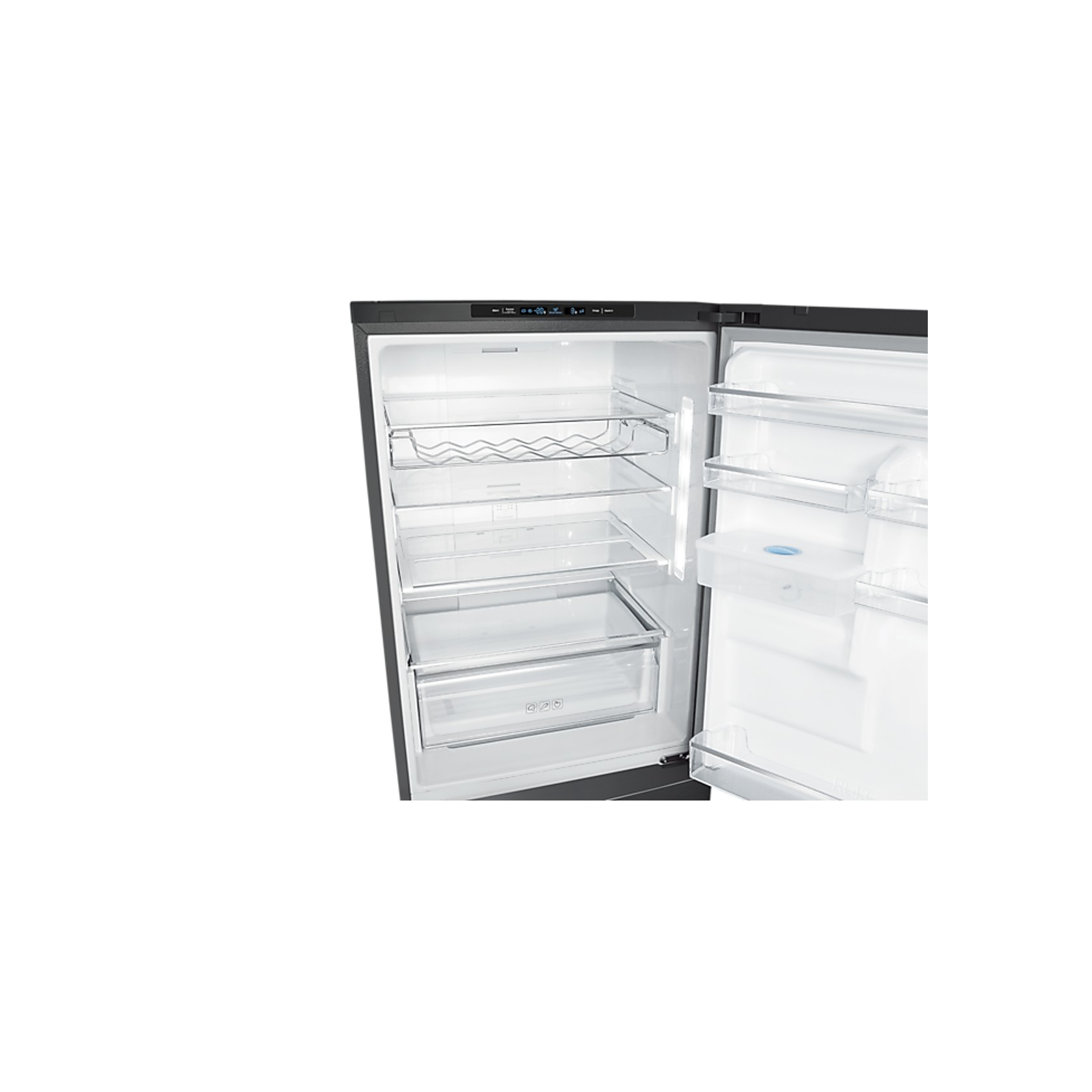 424L Bottom Mount Fridge All Around Cooling Matte Black gallery detail image