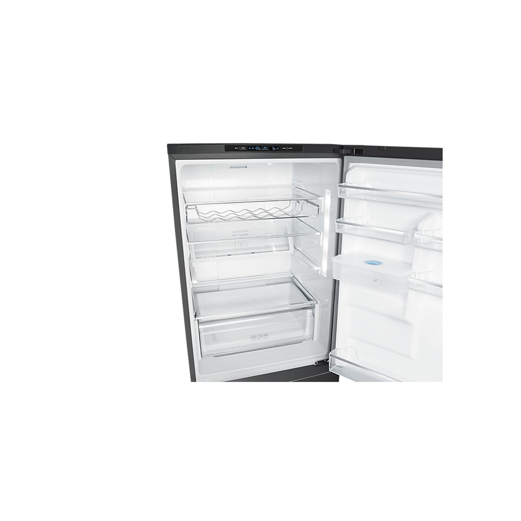 424L Bottom Mount Fridge All Around Cooling Matte Black gallery detail image