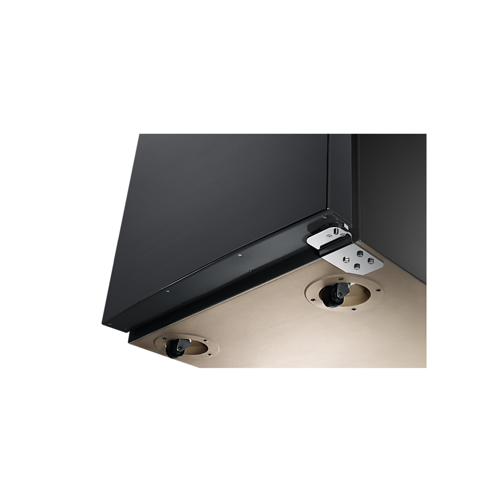 424L Bottom Mount Fridge All Around Cooling Matte Black gallery detail image